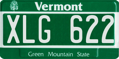 VT license plate XLG622