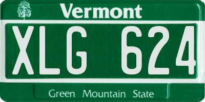 VT license plate XLG624
