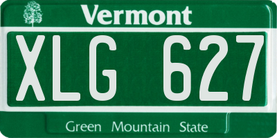 VT license plate XLG627