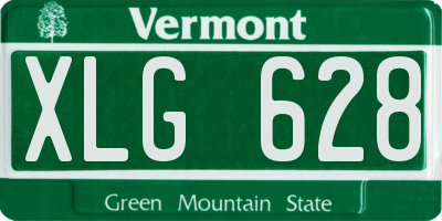 VT license plate XLG628