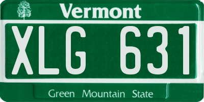 VT license plate XLG631