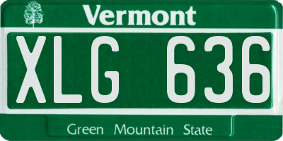 VT license plate XLG636