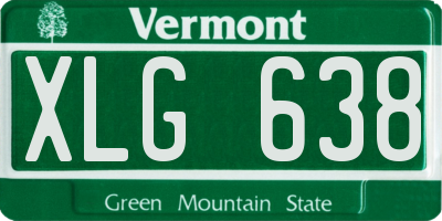 VT license plate XLG638