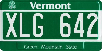 VT license plate XLG642