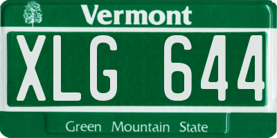 VT license plate XLG644