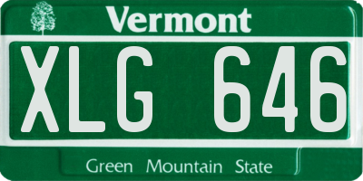 VT license plate XLG646
