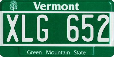 VT license plate XLG652
