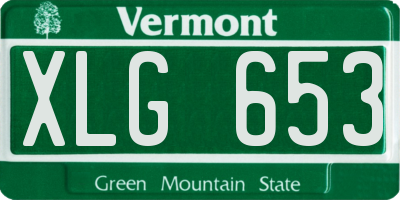 VT license plate XLG653