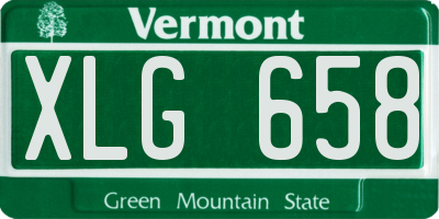 VT license plate XLG658