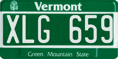 VT license plate XLG659