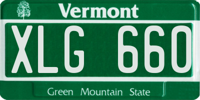 VT license plate XLG660