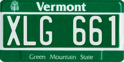 VT license plate XLG661