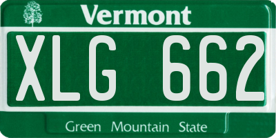VT license plate XLG662