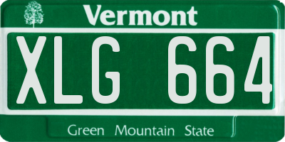 VT license plate XLG664