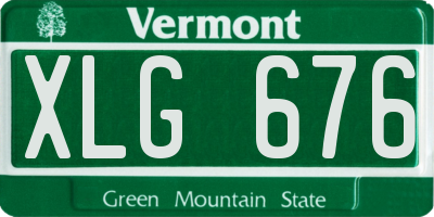 VT license plate XLG676