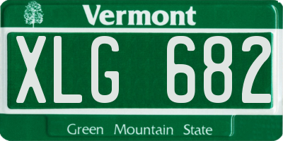 VT license plate XLG682