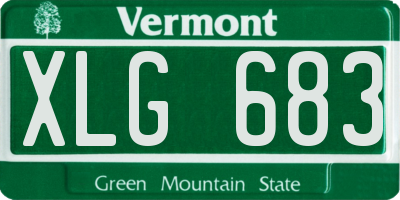 VT license plate XLG683