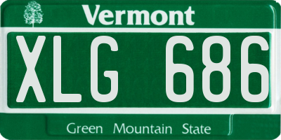 VT license plate XLG686