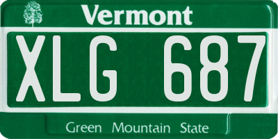 VT license plate XLG687