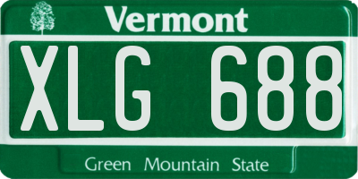 VT license plate XLG688