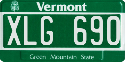 VT license plate XLG690
