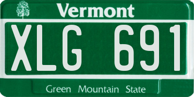 VT license plate XLG691