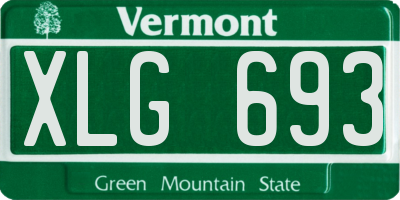VT license plate XLG693