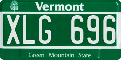 VT license plate XLG696