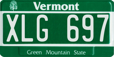 VT license plate XLG697