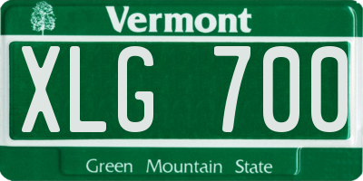 VT license plate XLG700
