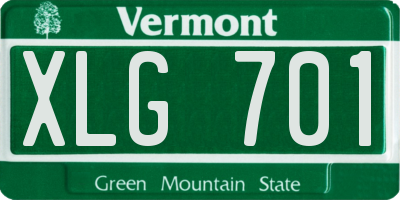 VT license plate XLG701