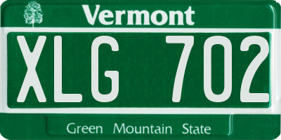 VT license plate XLG702