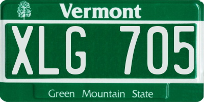 VT license plate XLG705