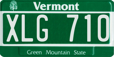 VT license plate XLG710