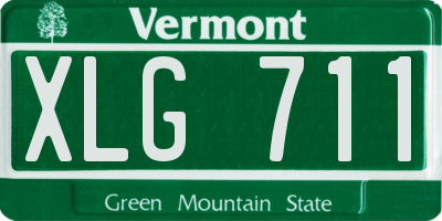 VT license plate XLG711