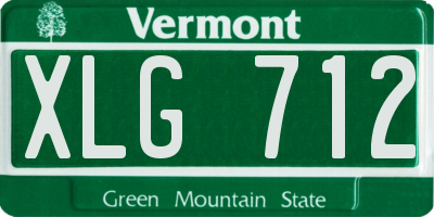 VT license plate XLG712
