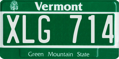VT license plate XLG714