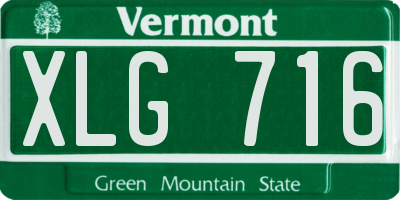 VT license plate XLG716