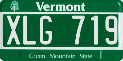 VT license plate XLG719