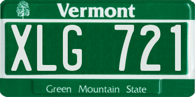 VT license plate XLG721