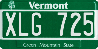VT license plate XLG725