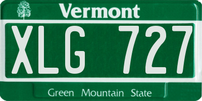 VT license plate XLG727
