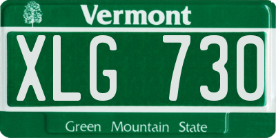 VT license plate XLG730