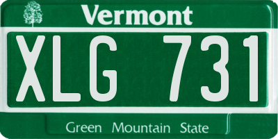 VT license plate XLG731