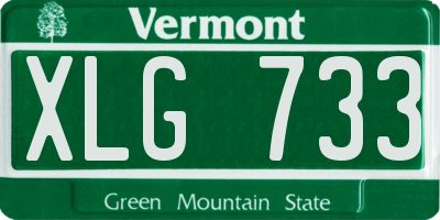 VT license plate XLG733