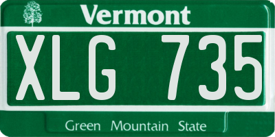 VT license plate XLG735
