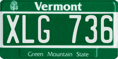 VT license plate XLG736