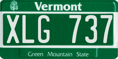 VT license plate XLG737