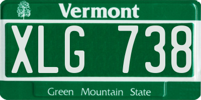 VT license plate XLG738