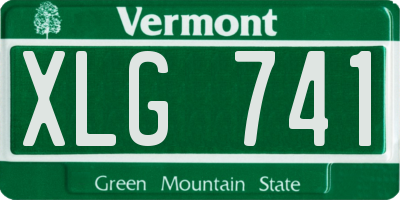 VT license plate XLG741